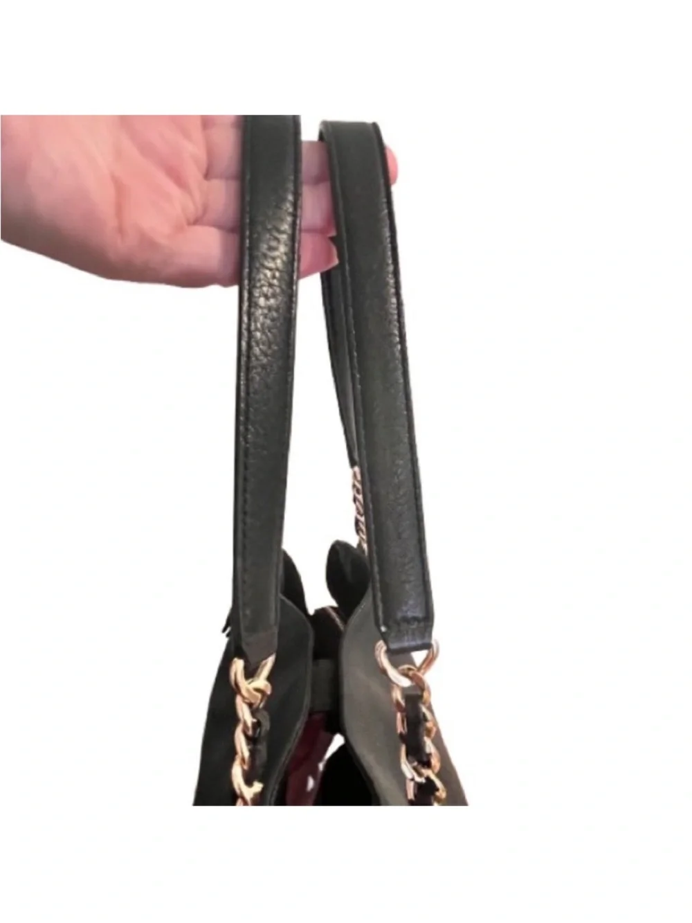 Tory Burch- Harper Tote Bag in Black Pebble Leather with Gold-Tone Hardware
